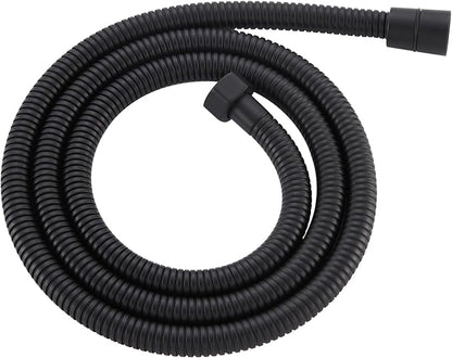 Flexible Shower Hose 59 Inches, APLusee 304 Stainless Steel Shower Tube With Swivel Brass Connector, Extension Replacement Part For Handheld Sprayer And Bidet, Matte Black