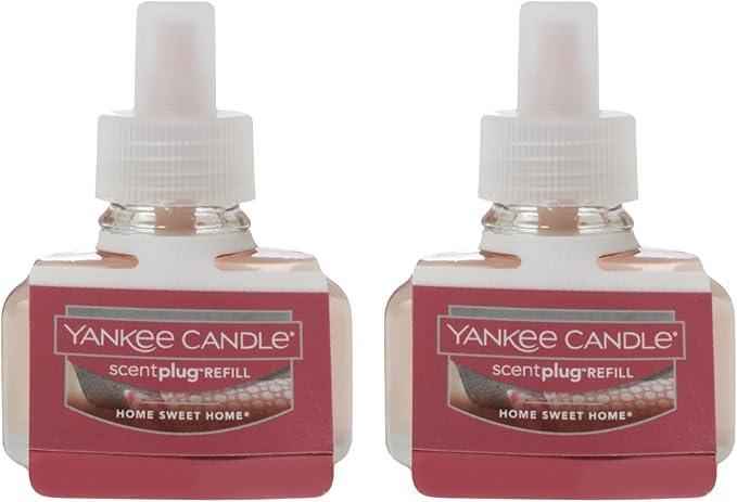 Yankee Candle ScentPlug Refill for Plug in Air Fresheners, Scented Oil Refills, Long Lasting Home Fragrance, Home Sweet Home (Pack of 2)