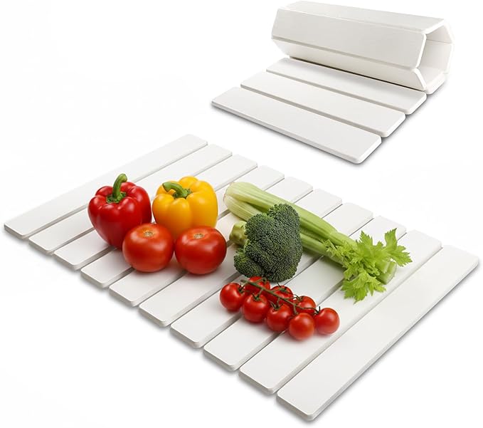 Large Stone Dish Drying Mat for Kitchen Counter, 24"×16" Collapsible Quick Drying Dish Mat, Eco-friendly, Ultra Absorbent Diatomaceous Earth Mats for Dishes Cookware Cups, Match Any Countertop