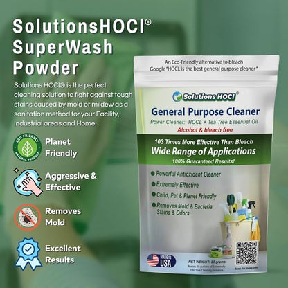All Purpose Powder Cleaner Fragrance Free 20g | Multi-Surface Cleaner for Kitchen Appliances, Stainless Steel, Grills, Tiles, Glass Cooktops – Eco-Friendly Cleaning Supplies
