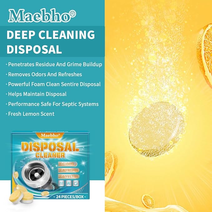 Coffee Maker Cleaner Garbage Disposal Cleaner - Includes 24PCS Coffee Maker Tablets and 24-Pack Garbage Disposal Tablets