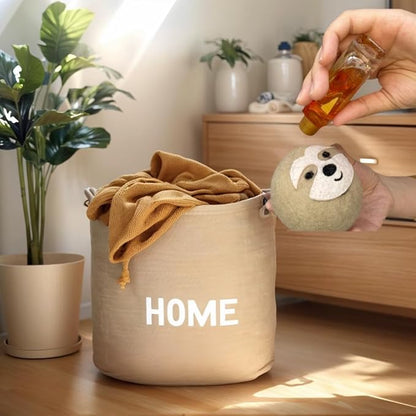 Wool Dryer Balls, Cute Pattern Drying Balls for Laundry, Anti Static, Saving Drying Time&Reducing Clothing Wrinkles, Dryer Balls Laundry Reusable - 6 Pack
