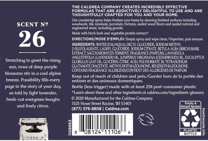 Caldrea Multi-surface CounterTop Spray Cleaner, Made With Vegetable Protein Extract, Lavendar Cedar Leaf Scent, 16 Oz