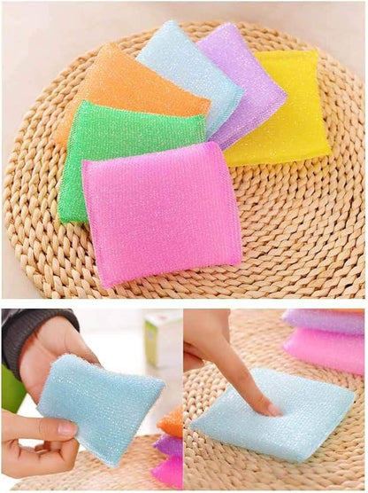 Multi-Purpose Scouring Pads by Scrub-It/Non- Scratch Cleaning for Pots, Pans, Dishes, Utensils & Non-Stick Cookware - Sponge Use for Kitchen, Bathroom (12pcs)