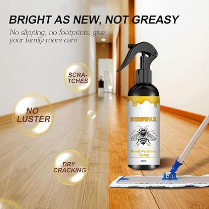 Beeswax Spray Furniture Polish and Cleansing, Natural Beeswax Spray for Wood Furniture Floors - Original Cleansing for Living Rooms and Kitchens