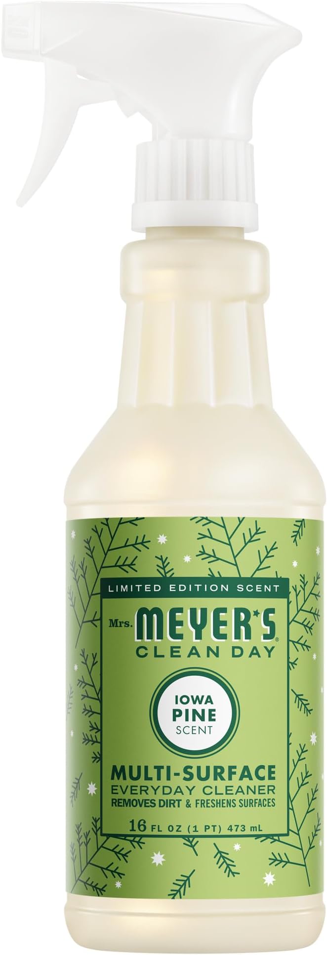 MRS. MEYER'S CLEAN DAY Multi-Surface Everyday Cleaner, Iowa Pine Scent, 16 Fl Oz Bottle