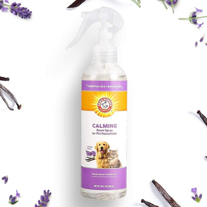 Arm & Hammer for Pets Air Care Calming Room Spray for Pet Odor Elimination, Lavender Vanilla Scent - Air Freshener Pet Deodorizer Spray with Baking Soda for Households, 10 Fl Oz