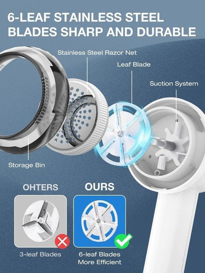 Rechargeable Fabric Shaver Electric Lint Remover with LED Display & Large Capacity Container 3-Settings Control Shaver Easy-to-Grip Handle High-End Color Matching