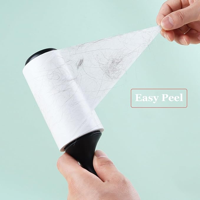 4 inch Lint Roller Refills Only for Scotch Brite, Everyday Clean Lint Roller Refills 4 Pack, Pet Hair Pickup Extra Sticky 90 Sheets per Refill, 360 Adhesive Sheets Total (1 3/4 inch Inside Diameter)