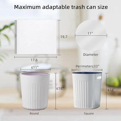 4 Gallon Trash Bags, 40 Count Drawstring Garbage bags, Thickened Unscented Wastebasket Liners for Bathroom Bedroom Office