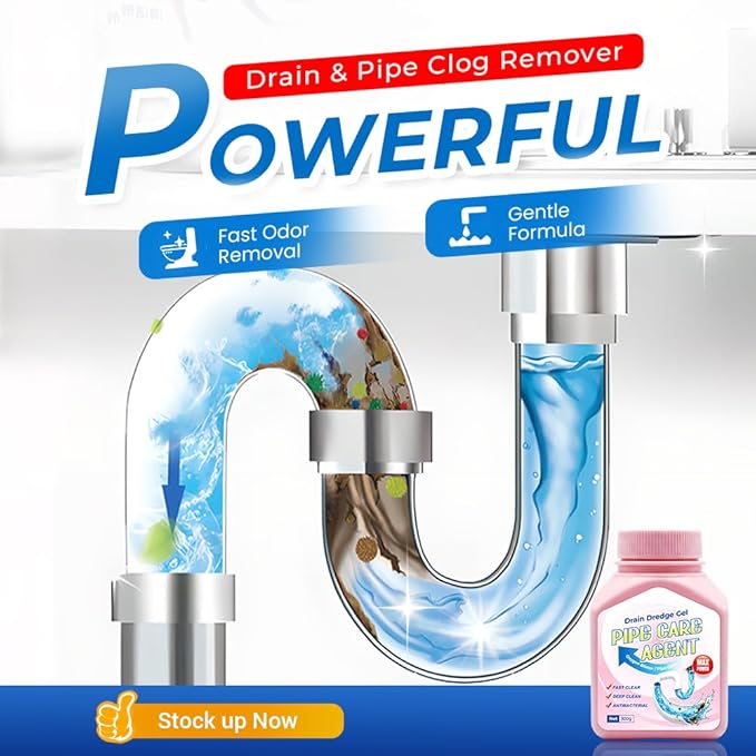 Drain Clog Remover Powerful Unclogging Sink Hair Cleaner for Kitchen, Shower Pipes and Drains (White 2PCS)