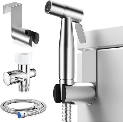 Handheld Bidet Sprayer for Toilet, Jet Sprayer for Toilet Muslim Shower, Adjustable Cloth Diaper Sprayer Bidets Attachment for Toilet, Toilet Bidet Sprayer with Bidet Hose for Feminine Wash
