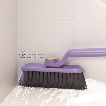 Tile Grout Brush Crevice Floor Scrub Brush Gap Cleaning Brush Swivel Handle Corner Cleaning Brush Versatile Groove Brush for Home Kitchen Bathroom Purple