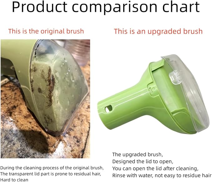 Upgraded 5.3in 1400B Little Green Machine Multi-Purpose Tools Brush Replacement Parts Compatible with 1400B 3194 3353 2458 3588F 1986 1425 2513E 3624 Tough Stain Brush Tool Attachments (green 1+2)