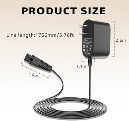 Sigely 9V Charger for Voweek Electric Spin Scrubber Power Cord Compatible with Voweek VWS211 SP02 for LABIGO Cordless Cleaning Brush LA1 Pro Model KS-2619 Replacement 2 Prong Adapter Supply Cord Cable