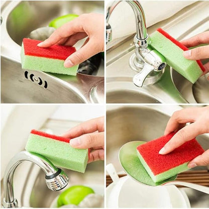 10 Pack Cleaning Sponges, Durable Heavy Duty Natural Dish Sponge,Dual Sided Cellulose Nonscratch Scrub Sponges for Household Scrubbing Cookware Washing Dishwashing Kitchen Bathroom