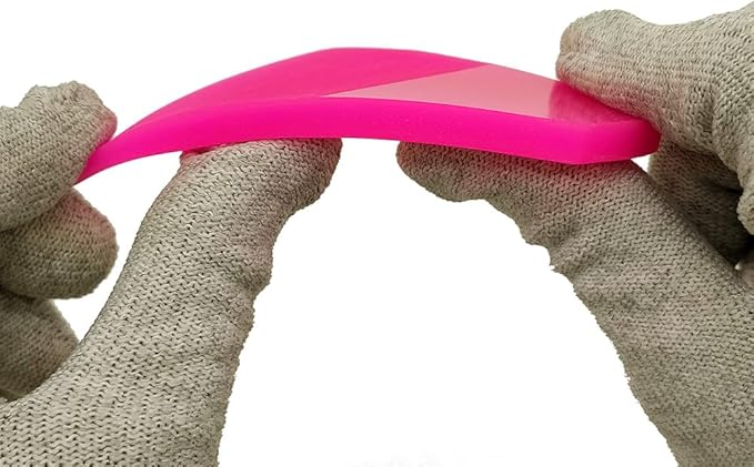 4" x 3" Pink Modern Bevelled Squeegee for Car Vinyl Wrap PPF Coating Installation