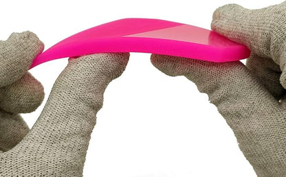 4" x 3" Pink Modern Bevelled Squeegee for Car Vinyl Wrap PPF Coating Installation