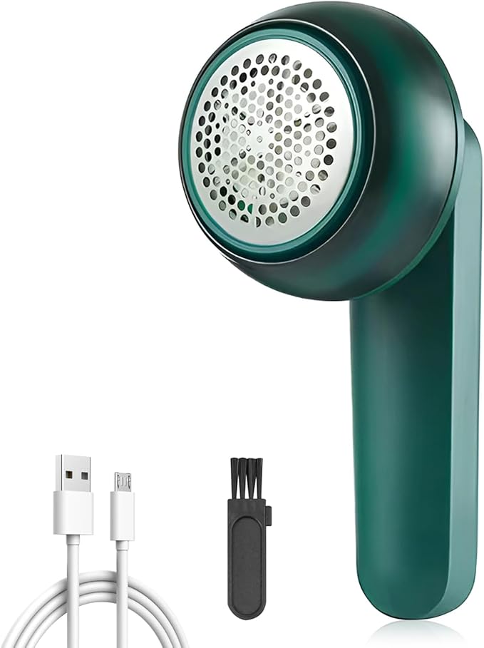 Sweater Pill Remover Fabric Shaver USB Rechargeable Electric Lint Remover for Clothes 6 Leaf Blades Battery Operated Sweater Shaver for Lint Balls Furniture Couch Blanket