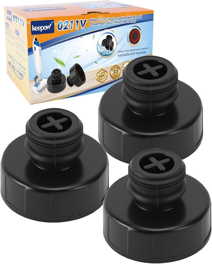 KEEPOW 3 Pack Tank Caps Replacement Parts Compatible with Bissell Powerfresh Steam Mop 1940 Series Steam Mop, Replaces part 203-8413, 2038413, 203 8413