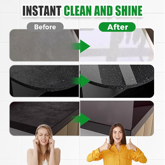 Upgrade Nano Crystal Coating Agent For Tile & Furniture, Granite Countertop Cleaner and Sealer with Protection, Quartz Marble Stone Polish Cleaner for Permanent Hold & Shine Effect Fast Drying (1Pcs)