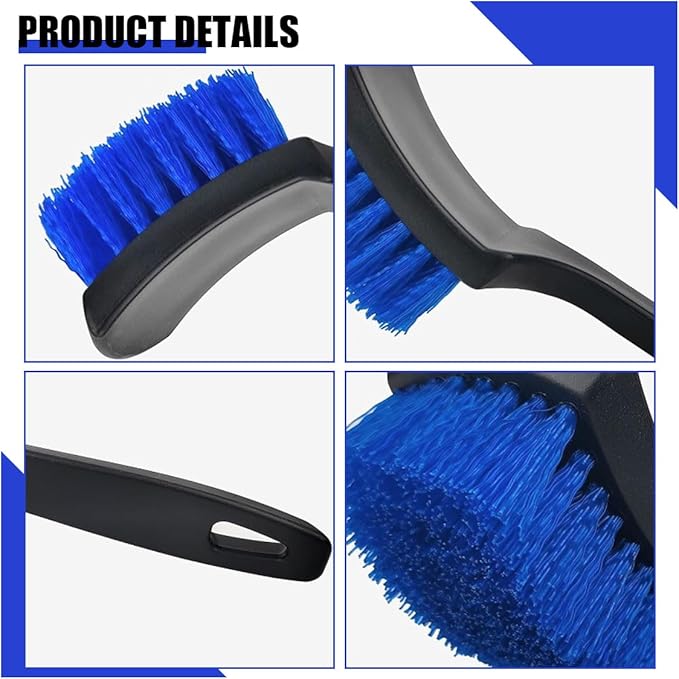 8.3×2.5 Inch Carpet Cleaning Brush, Scrub Brush for Floor Mats, Car Wheel Hub Cleaning Brush for Car Interior and Home, Car Wash Brush Automotive Tire Brush with Soft Bristle Short Handle