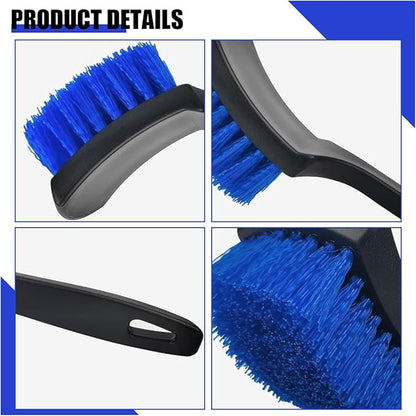 8.3×2.5 Inch Carpet Cleaning Brush, Scrub Brush for Floor Mats, Car Wheel Hub Cleaning Brush for Car Interior and Home, Car Wash Brush Automotive Tire Brush with Soft Bristle Short Handle