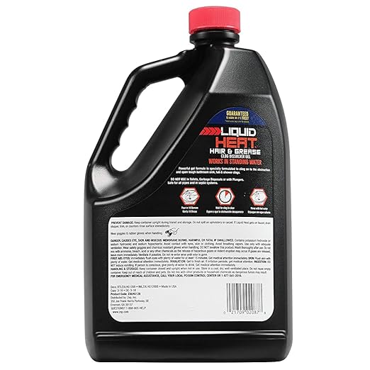 Zep Liquid Heat Clog Dissolver Gel - 128 Fl Oz (Case of 1) ZULHG128 - Professional Strength Formula Works in less than 10 Minutes