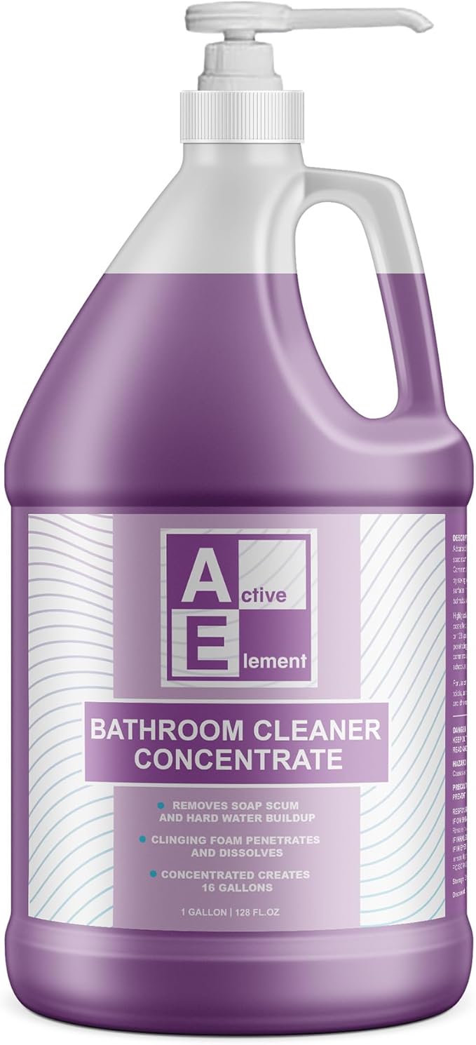 Bathroom Cleaner Concentrate- Makes 32 Gallons -Multipurpose Foaming Spray for Tub and Tile, Shower, Sink, Bathtub and Toilet