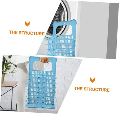 Foldable Plastic Laundry Basket Wall Mounted Clothes Hamper for Bathroom Bedroom Nursery Space Saving Collapsible Dirty Clothes Storage Organizer with Large Capacity and Design