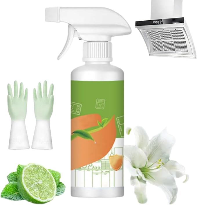 Electrolyzed Ion Kitchen Cleaner Spray, Multi-purpose Household and Kitchen Cleaning Spray, 300ml Multi Purpose Cleaner for Hold, Oven, Stove, Range Hood, Easy Cleaning Household Items (1, 300ml)