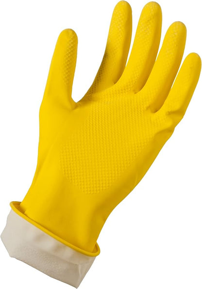 Soft Scrub Yellow Reusable Latex Household Glove