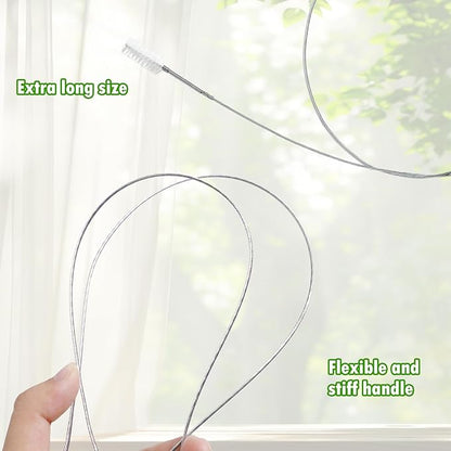 4 Pcs Extra Long Pipe Tube Cleaner Flexible Flexible Drain Brush with Soft Nylon Bristles Head Long Pipe Cleaners Fridge Drain Pipe Dredging Tool Drinking Straw Cleaner Brush 1m/39in