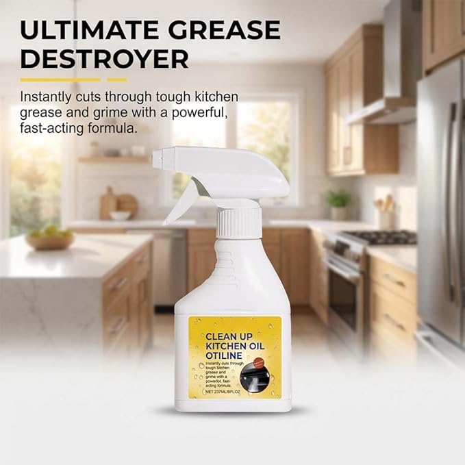 Kitchen Heavy Oil Cleaner Spray,3.38 Oz Oven Cleaner Heavy Duty,All Purpose Kitchens Heavy Oil Cleaning Agent for Countertops,Stovetop,Dishwasher,Appliances (1PC)
