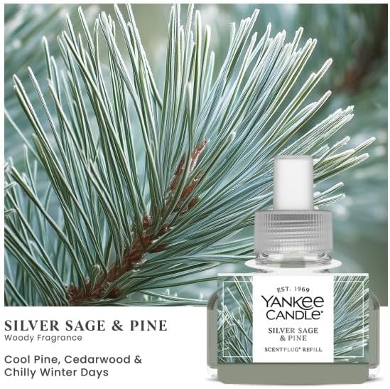 Yankee Candle Silver Sage & Pine ScentPlug Refills (Pack of 6)