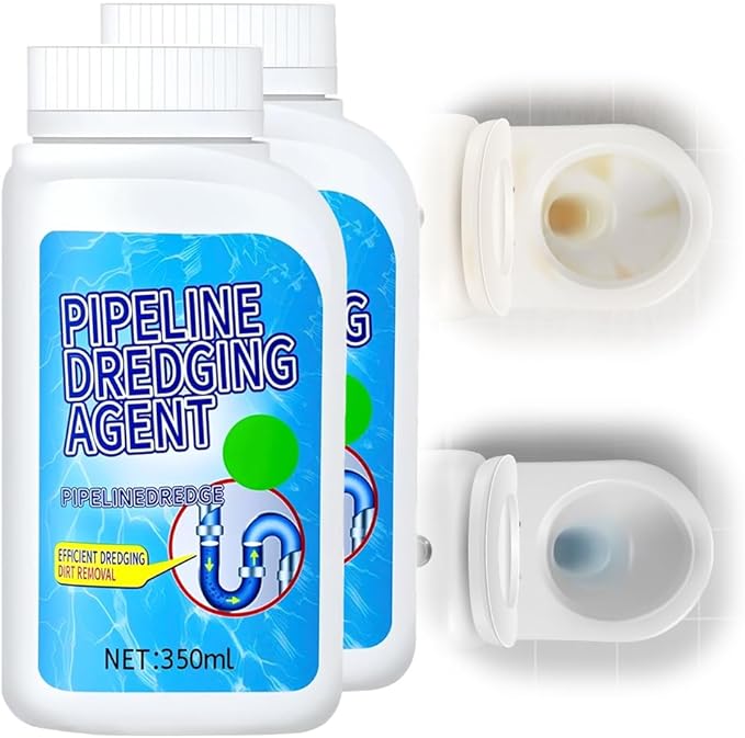 Powerful Pipe Dredging Agent, 2025 Upgraded Powerful Pipe Cleaners, Pipeline Dredging Agent, Kitchen Sink And Drain Cleaner for Kitchen, Bathroom (2 Pack)