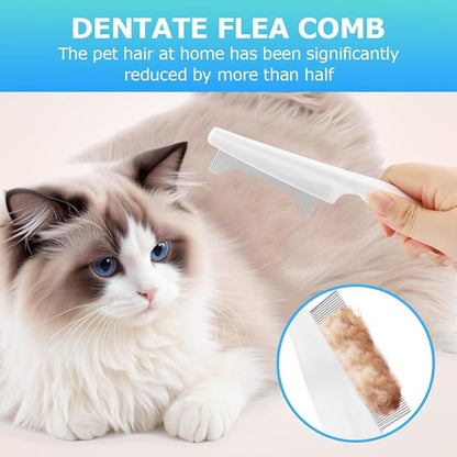 Carpet Rake for Pet Hair Removal, 1 Pet Hair Removal Tool with 2 Pet-Comb, 55” Reusable Dog-Hair Carpet Rake with Adjustable Long Handle, for Sofa, Couch, Car, Rug(Color:Blue)