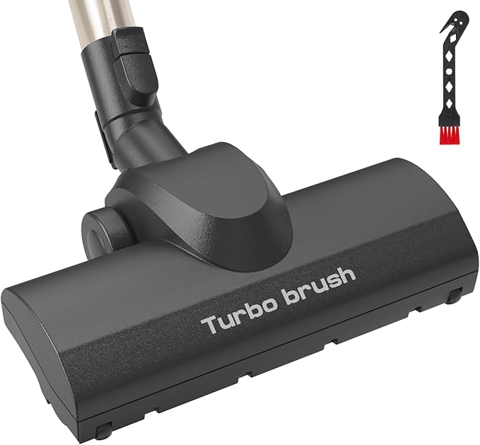 Turbo Brush Vacuum Head Attachment for Miele Vacuums, Black Turbine Floorhead with Roller Bristles for Pet Hair, Carpet, Rug, Hard Floor Cleaning