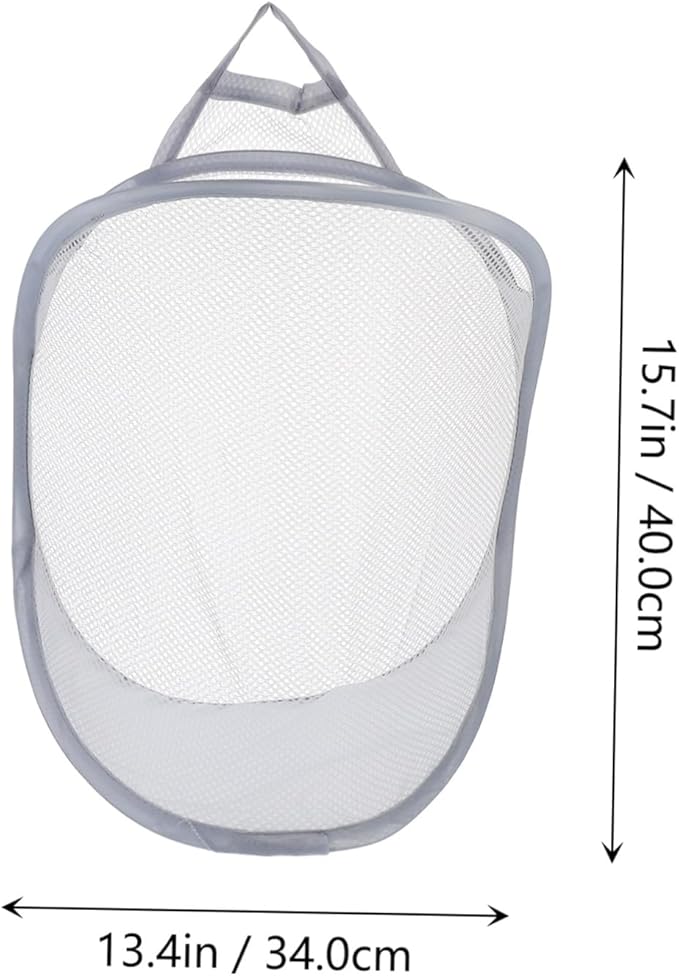 KOMBIUDA 2pcs Wall-mounted Storage Organizer Baskets for Clothes Lightweight and Breathable Hanging Laundry Hamper Collapsible Design for Space Saving Bedroom and Bathroom