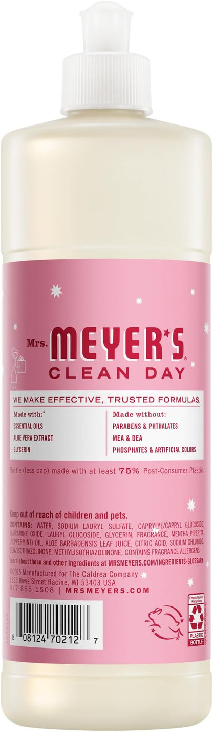 Mrs. MEYER'S CLEAN DAY Liquid Dish Soap, Peppermint Scent, 16 Fl Oz Bottle - 3 Pack
