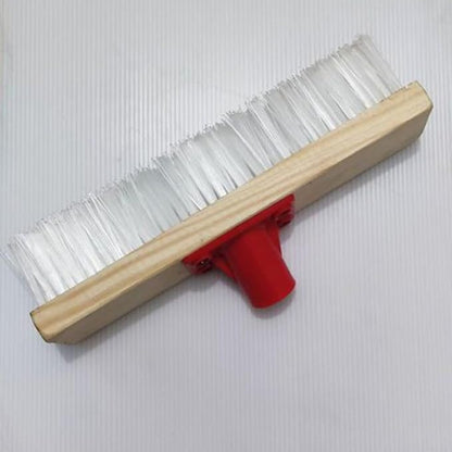 Outdoor Floor Scrub Brush with Long Handle, Stiff Nylon Bristle Deck and Patio Cleaning Brush, Sturdy Hard Bristle Scrubber for Bathroom, Carpet, and Garden Use