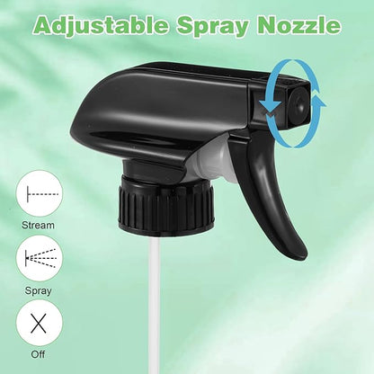 5PCS Replaceable Spray Bottle Nozzle, Mist/Stream Spray Nozzle, Black Plastic Sprays Bottle Tops Replacement for Home, Kitchen, Garden, and Office Cleaning Supplies, Fits 8oz and 16oz Sprays Bottles