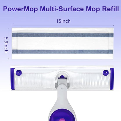 12 Count Disposable Mop Pads for Swiffer WetJet Spray Mop/Power Mop,for Bona Mop, Powerful Stain Removal Effortlessly Cleans Hardwood, Tile and Laminate Floors