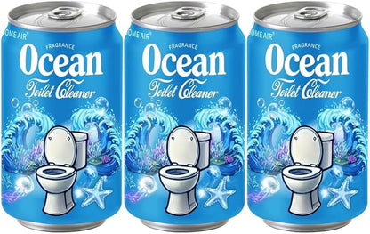 Beverage can Toilet Bowl Cleaner,Septic Toilet Bowl Tablets in Bottles, Automatic Long-Lasting Toilet Cleaner Bottle,Powerfully Cleans and Prevent Stain Build Up (3PCS, Ocean Scent)