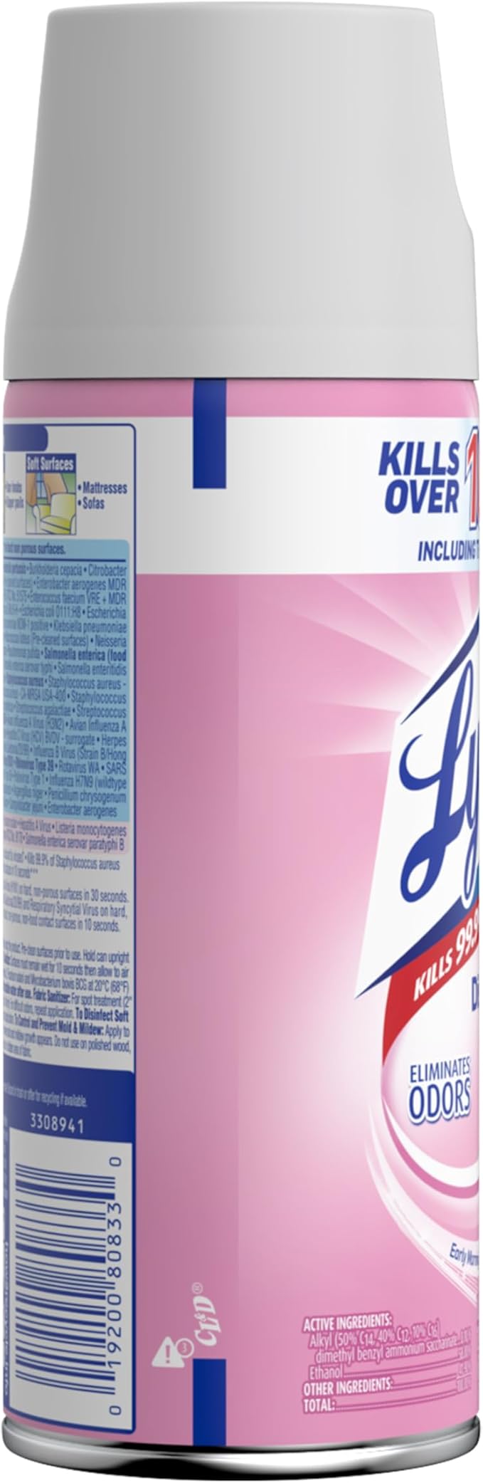 Lysol Disinfectant Spray, Sanitizing and Antibacterial Spray, For Disinfecting and Deodorizing, Early Morning Breeze, 1 Count, 12.5 fl oz each, Packaging may vary