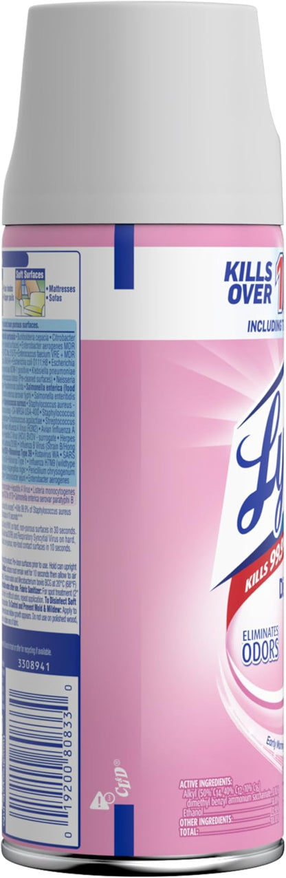 Lysol Disinfectant Spray, Sanitizing and Antibacterial Spray, For Disinfecting and Deodorizing, Early Morning Breeze, 1 Count, 12.5 fl oz each, Packaging may vary