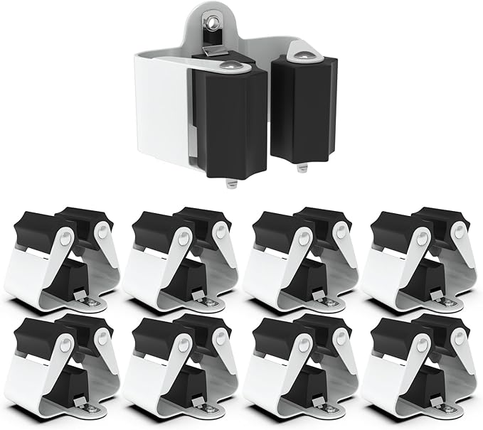 3-H Broom Hanger,Mop and Broom Holder Wall Mount 8pc for Hanging and Organizing Shovel,Rake,Brush,Yard Tools in Kitchen,Laundry Room,Bathroom,House
