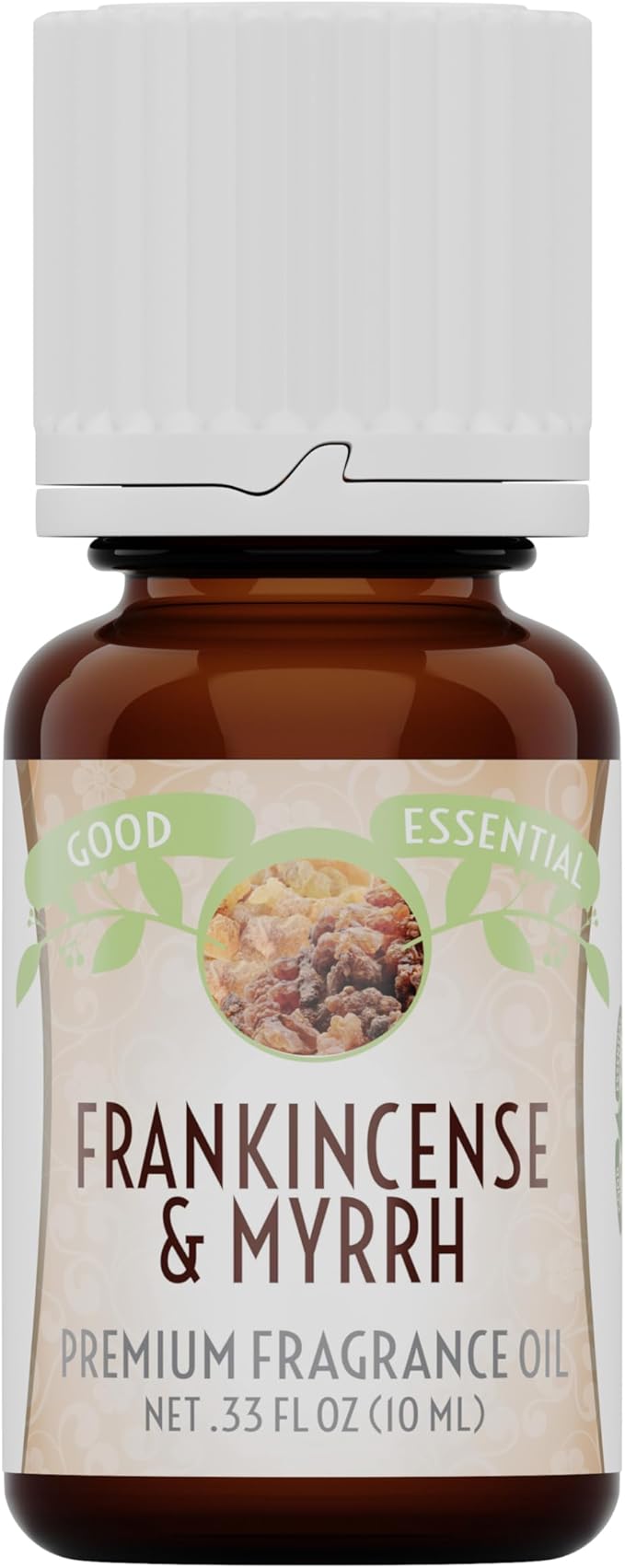 Good Essential Professional Frankincense & Myrrh Fragrance Oil, 10 ml (0.33 fl oz), Aromatherapy Scent for Candles, Soaps, Diffuser, Perfume - Frankincense & Myrrh Blend