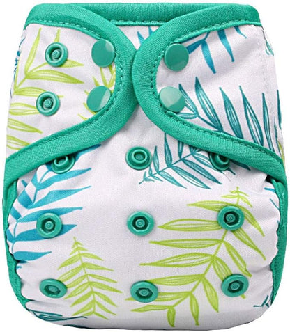 OsoCozy Newborn Reusable Cloth Diaper Covers - Adjustable Snap Fit & Double Leg Gussets for Baby Boys & Girls from 6-12 Pounds. Use with Prefold, Flat or Fitted Cloth Diapers or Snap-in Inserts