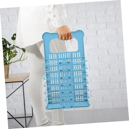 Foldable Laundry Basket Wall Hanging Clothes Storage Basket Space-Saving No Drill Design for Easy Installation Organizer for Bathroom and Laundry Room Portable and Stylish
